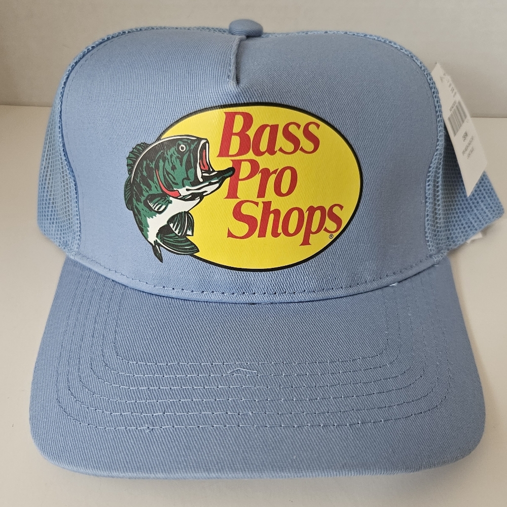 Bass Pro Shops Mesh Trucker Cap Baby Blue Unisex New
